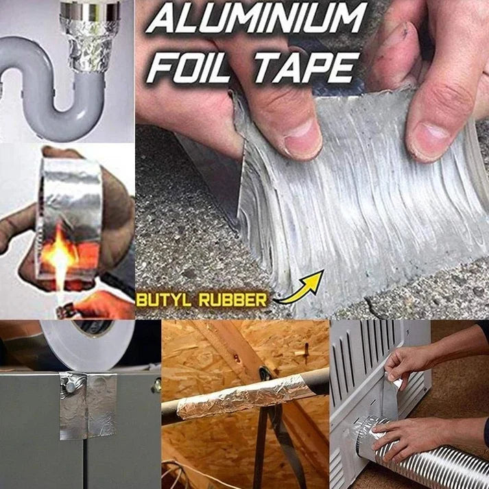 Aluminum Foil Butyl Self Adhesive Waterproof Tape (5 Meter)