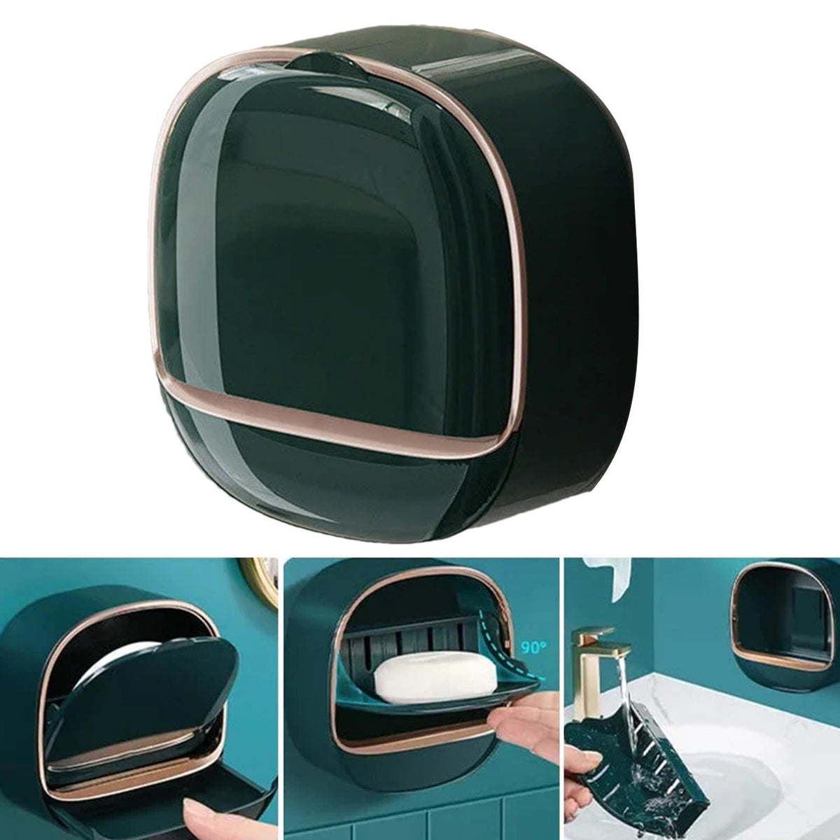 Soap Holder with drainage tray for Shower Wall, Soap Dish for Shower/Kitchens/Bathroom