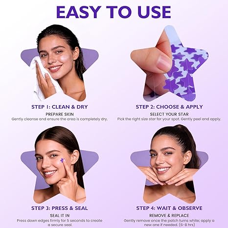 200 PCS Colorful Pimple Patches – Fast Healing Acne Spot Stickers