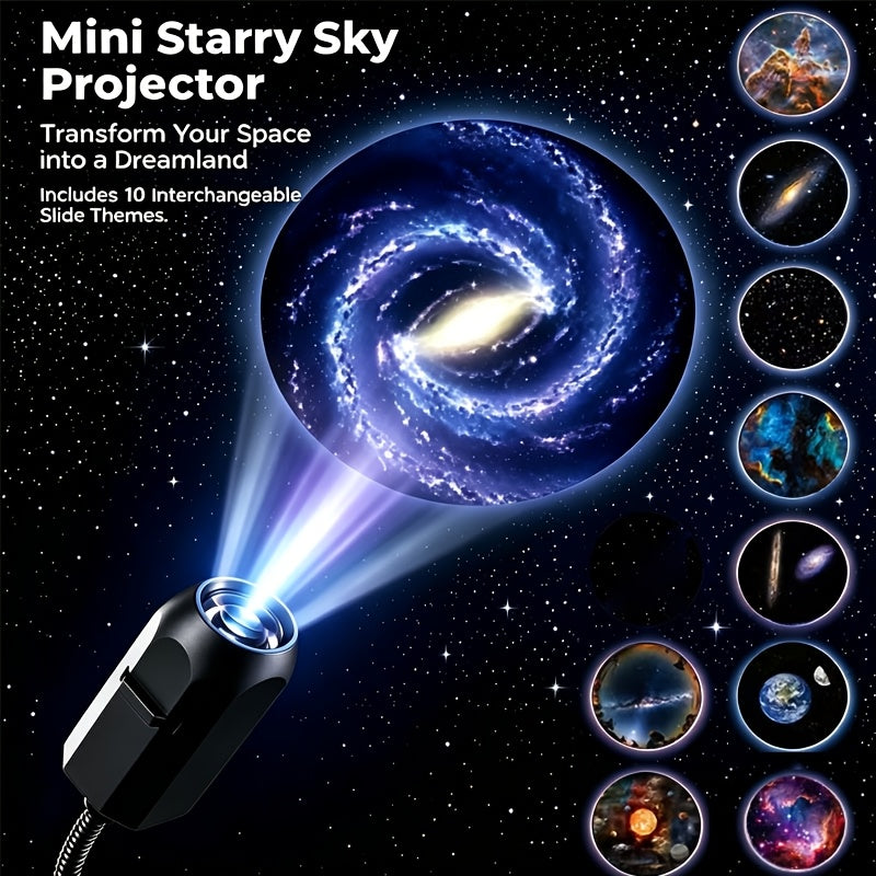 Moon Lamp 3 In 1 Night Light with Starry Projector